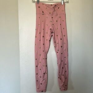 Wildfox cute printed leggings - hearts and lips